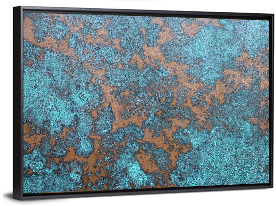 Oxidized Copper Patina Abstract Wall Art