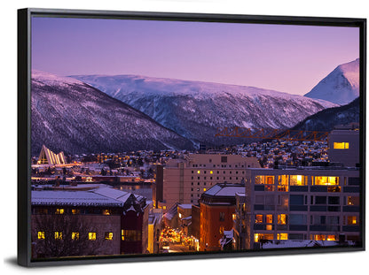 Tromsø Twilight Cityscape Wall Art