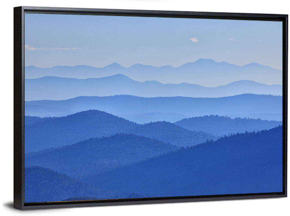 Misty Blue Mountain Valley Wall Art