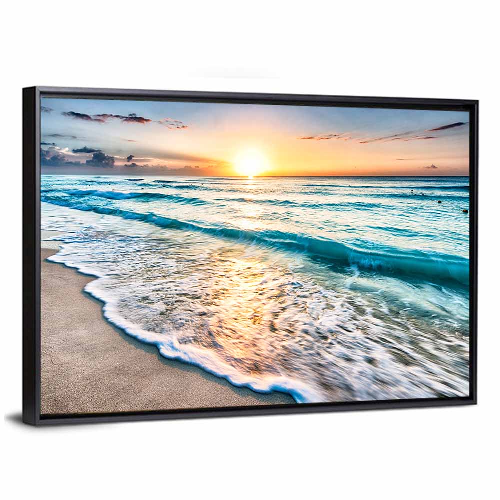 Cancun Beach Sunrise Wall Art