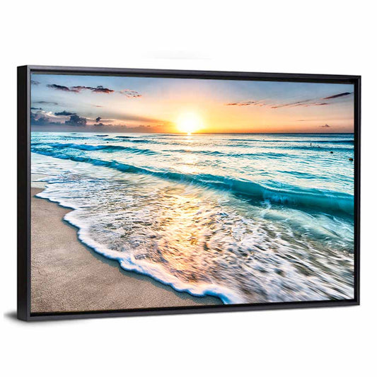 Cancun Beach Sunrise Wall Art