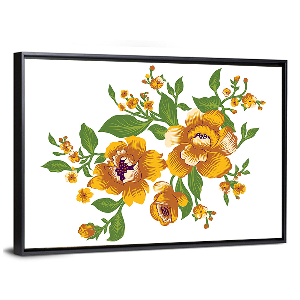 Fresh Floral Watercolor Bouquet Wall Art
