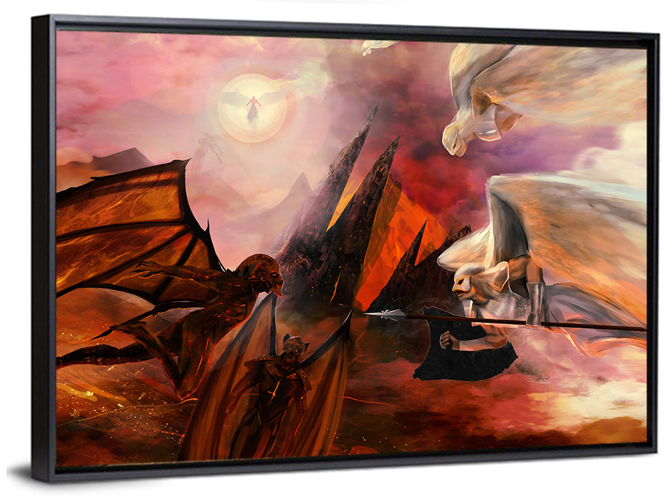 Celestial Battle: Angels and Demons Wall Art