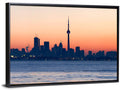 Toronto Dusk Skyline with Cn Tower Wall Art