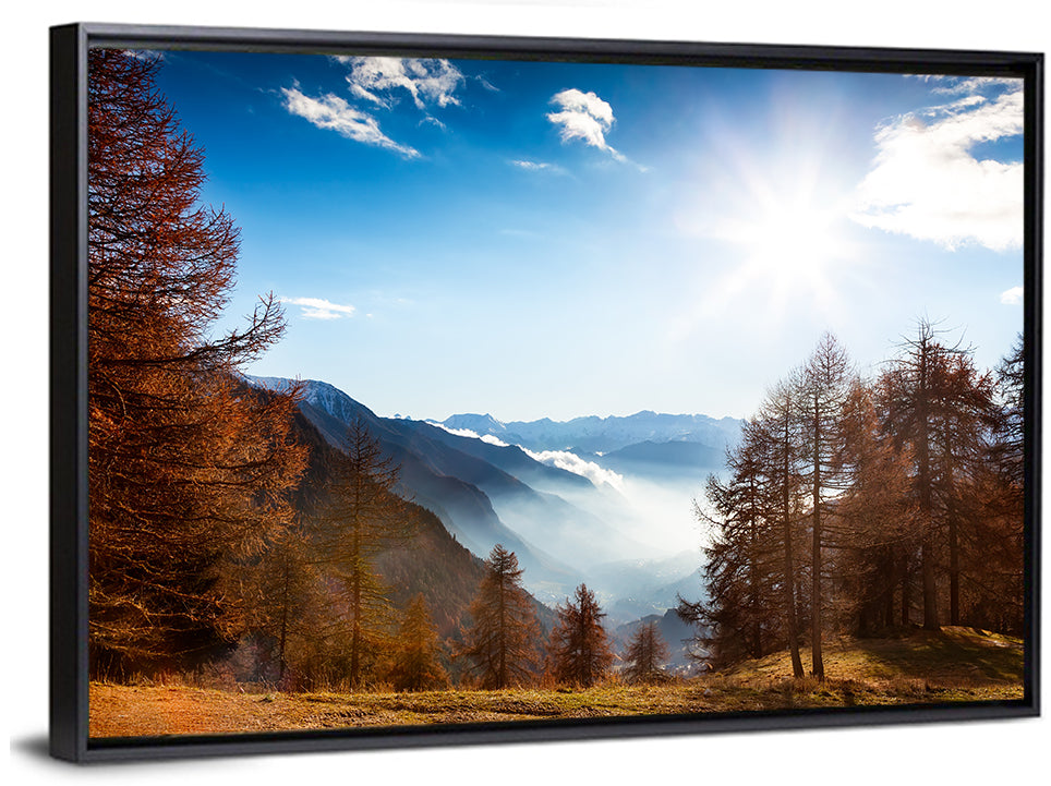 Val D Aosta Valley Morning Light Wall Art