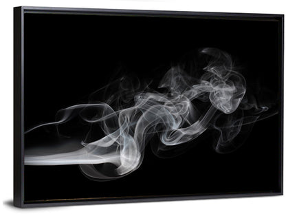 Swirling Smoke on Black Wall Art