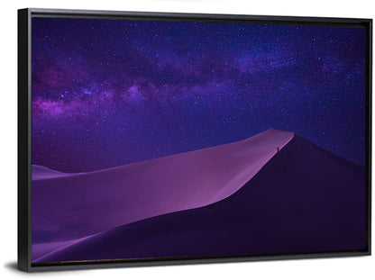 Lone Hiker Under the Milky Way Wall Art