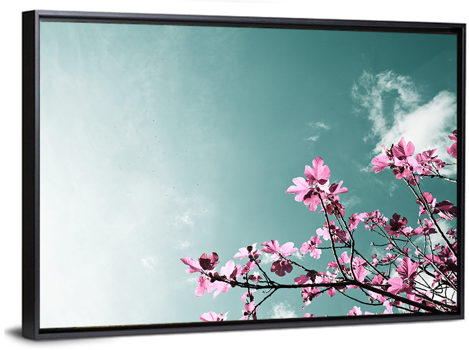 Pink Fig Tree Branches Wall Art