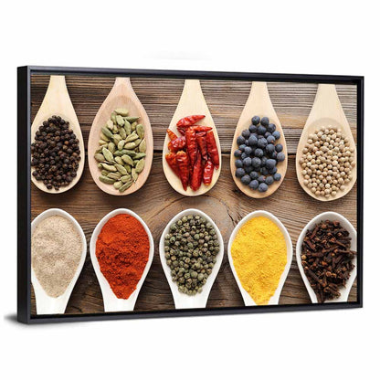 Ten Wooden Spoons of Spices Wall Art