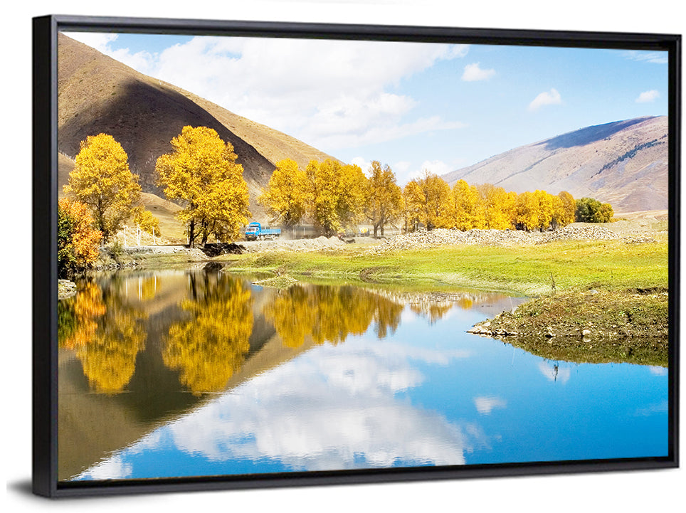 Chanxi Autumn Reflection Road Wall Art