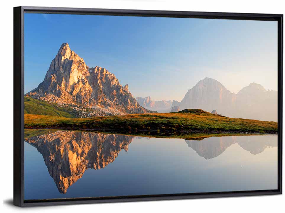 Dolomites Mountain Lake Reflection Wall Art