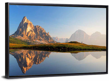 Dolomites Mountain Lake Reflection Wall Art