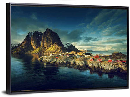 Reine Red Fishing Huts Wall Art