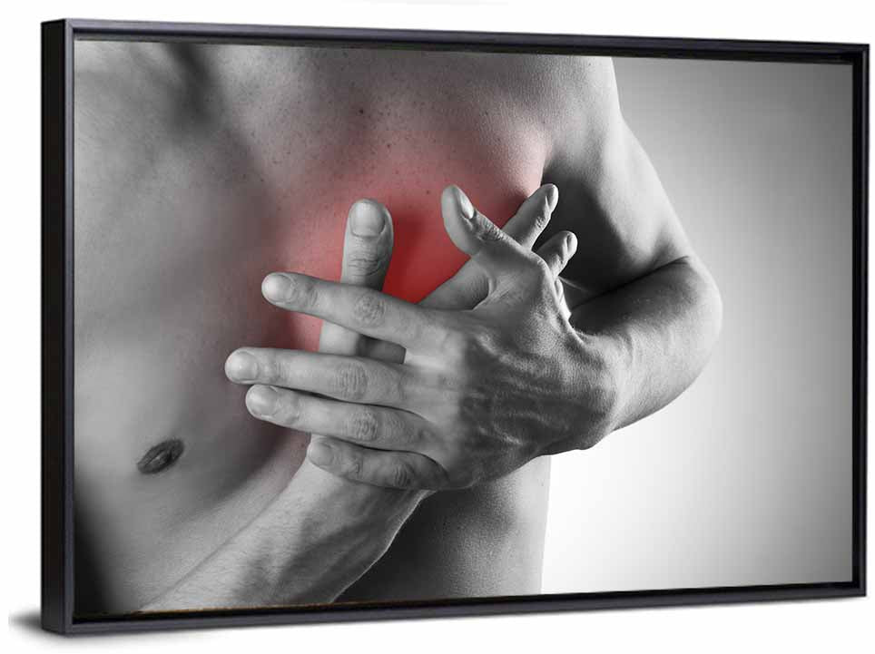 Clenched Hands Over Heart Wall Art