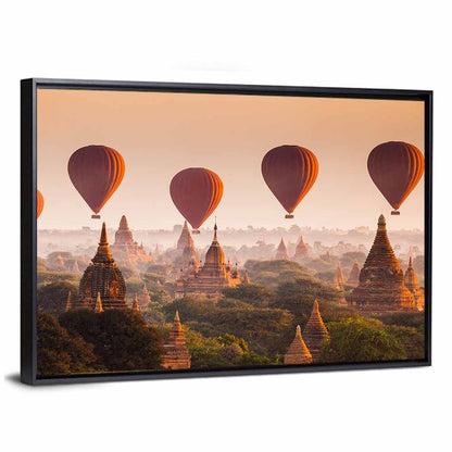 Sunrise Balloons Over Bagan Wall Art