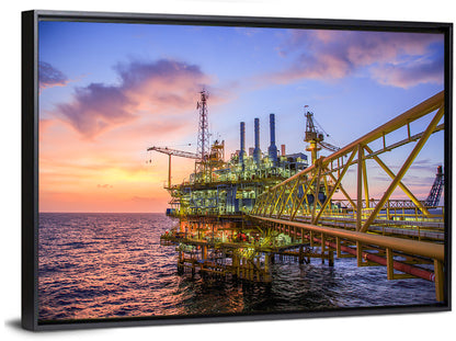Ocean Oil Rig Wall Art