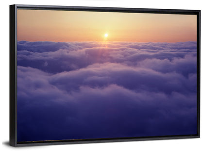 Sunset Over Endless Clouds Wall Art