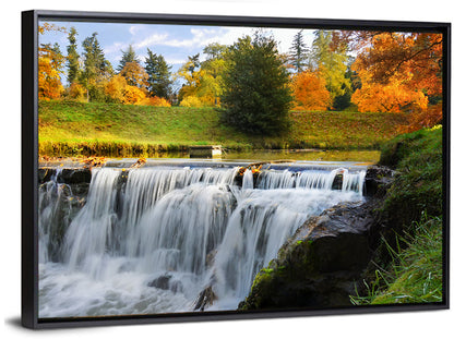 Autumn Forest Waterfall Wall Art