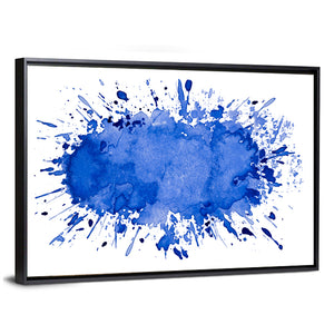 Blue Color Splash Wall Art