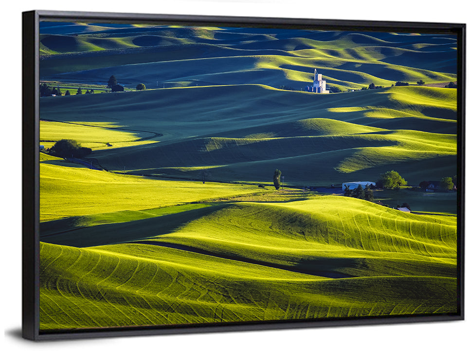 Palouse Hills with Grain Elevator Wall Art
