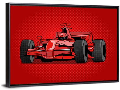 Formula One Race Car Illustration Wall Art