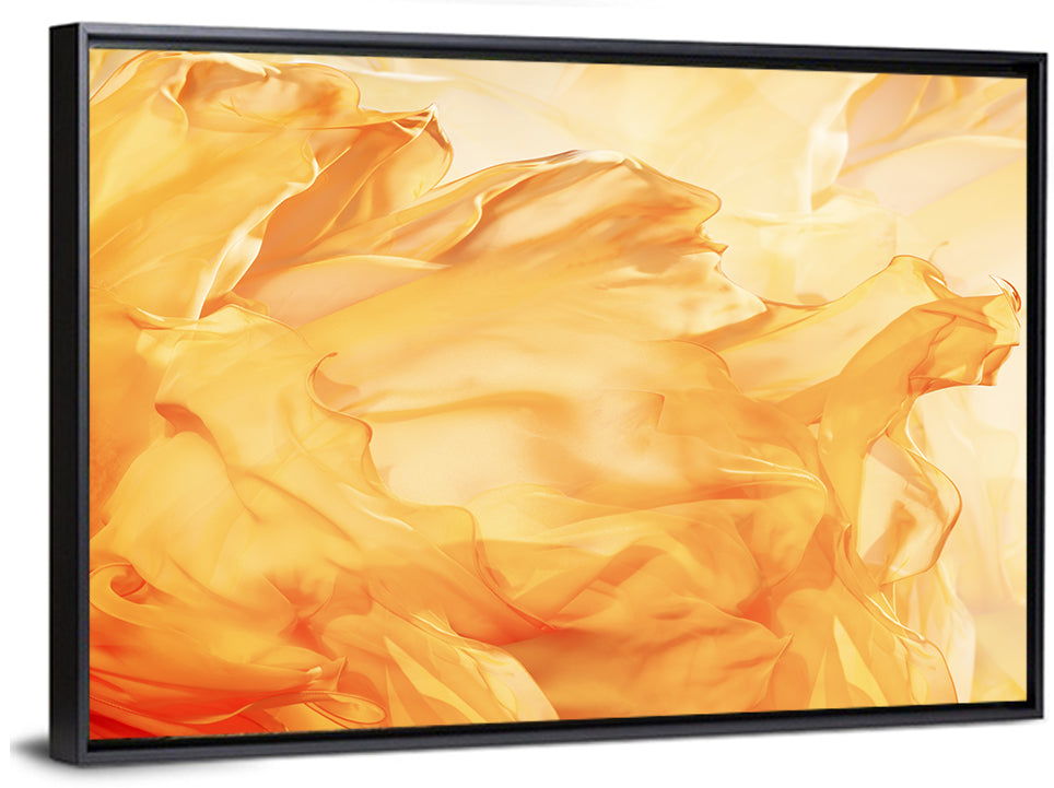 Golden Waving Cloth Abstract Wall Art