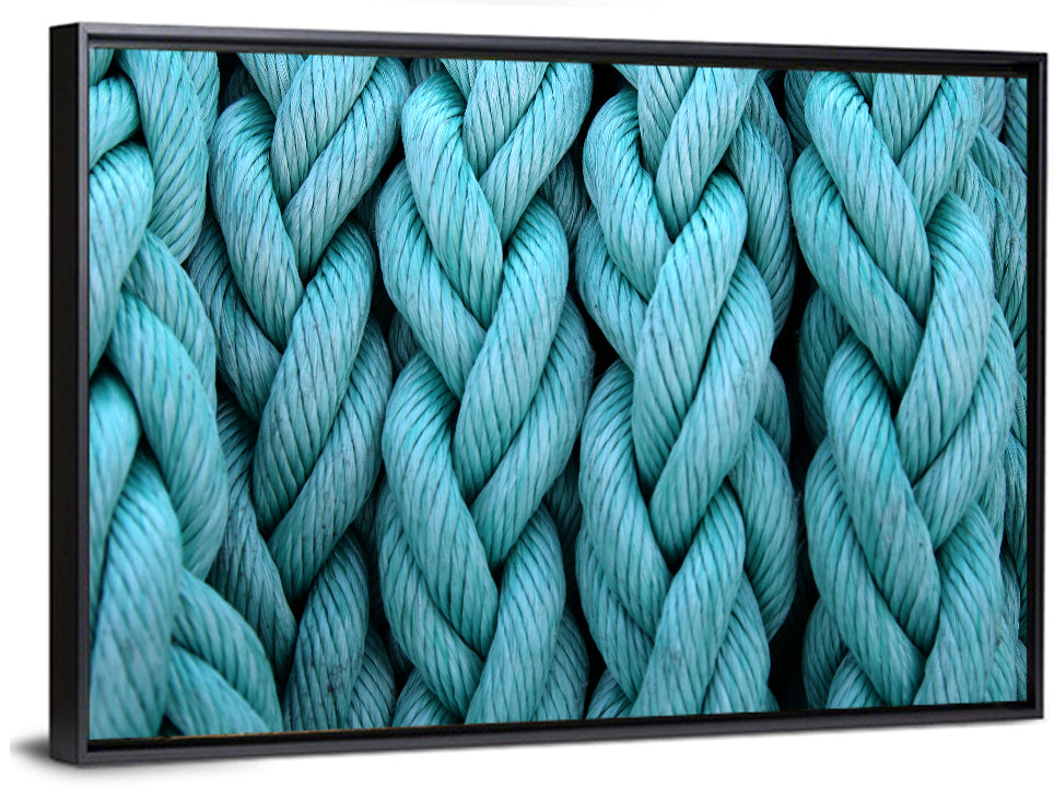 Turquoise Nautical Rope Close-up Wall Art
