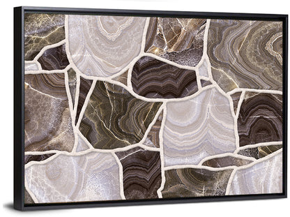Banded Stone Mosaic Wall Art