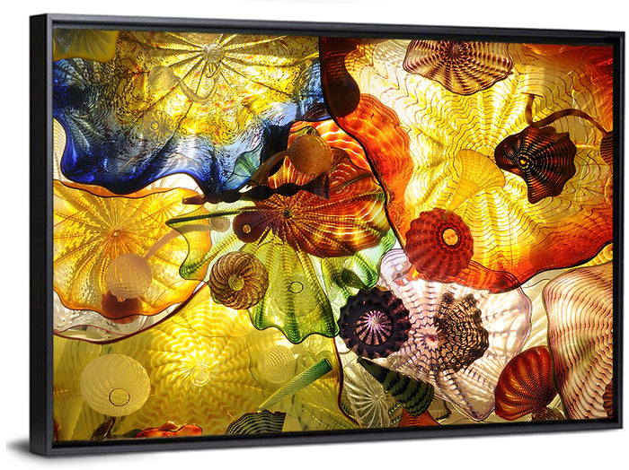 Kaleidoscopic Glass Ceiling Abstract Wall Art as a framed canvas