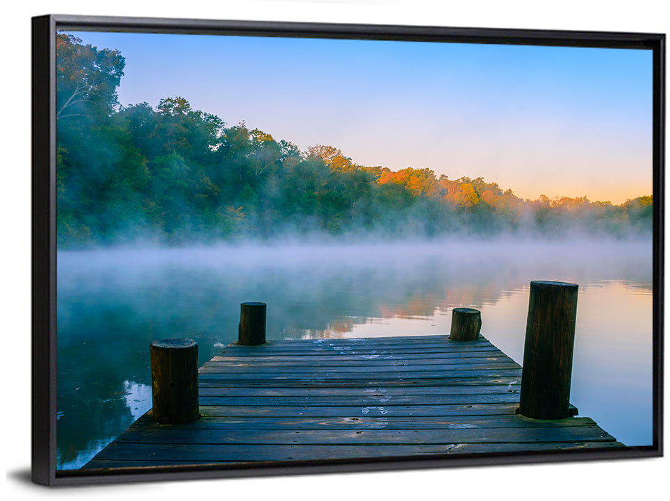 Misty Dock, Mt Saint Francis Wall Art