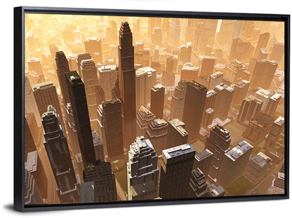 Arizona Skyscrapers at Golden Hour Wall Art