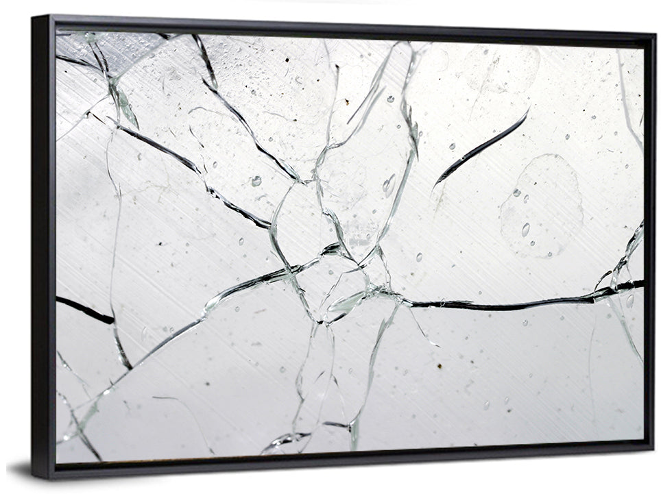 Fractured Glass Macro Study Wall Art