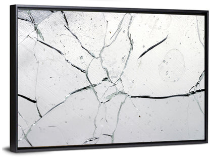 Fractured Glass Macro Study Wall Art