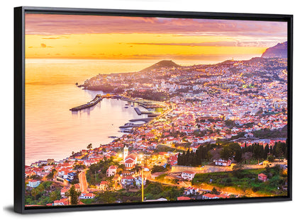 Funchal Harbor at Golden Hour Wall Art