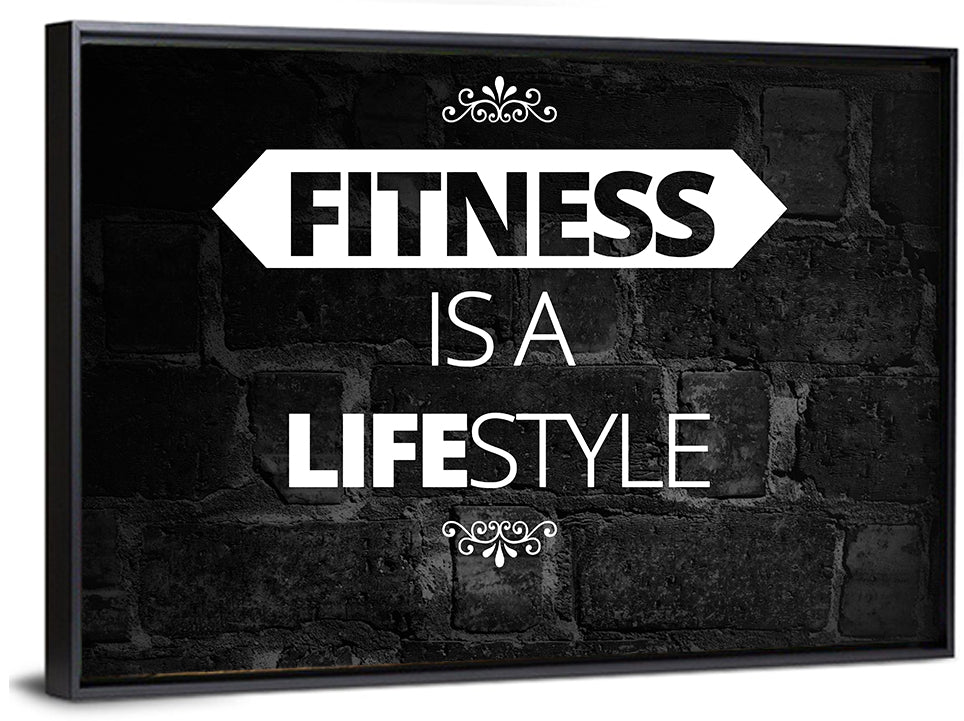 Fitness Is a Lifestyle Brick Quote Wall Art