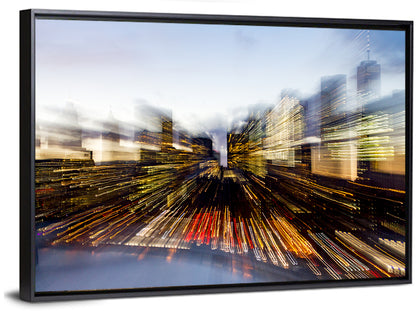 Blurred Skyline Abstract Wall Art