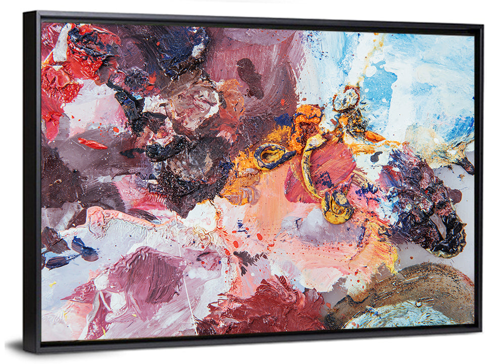 Impasto Color Swirl Abstract Wall Art