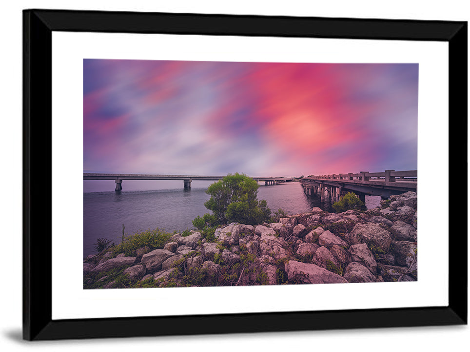 Amelia Island Sunset Bridge Wall Art