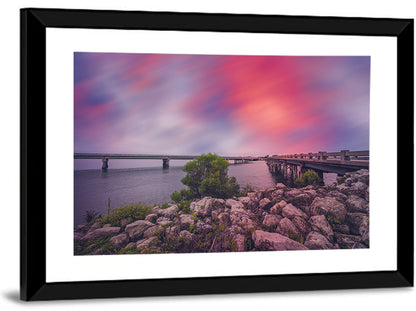 Amelia Island Sunset Bridge Wall Art