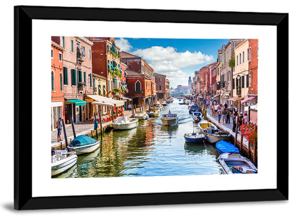 Sunlit Burano Canal, Venice Wall Art