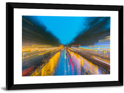 Canal Reflections at Night Wall Art