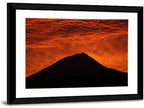 Pico Island Volcano Silhouette at Sunset Wall Art