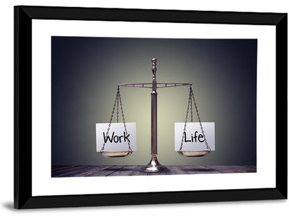 Metallic Scale: Work and Life Wall Art