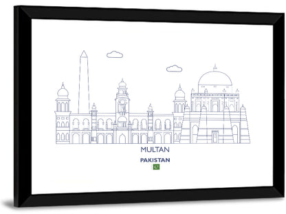 Multan Skyline with Shah Rukn-e-alam Wall Art