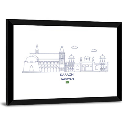 Karachi Skyline with Mazar-e-quaid Wall Art