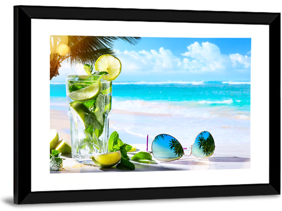 Mojito Beach Scene Wall Art
