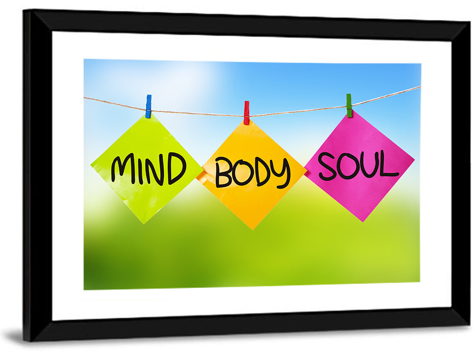 Mind Body Soul Paper Trio Wall Art