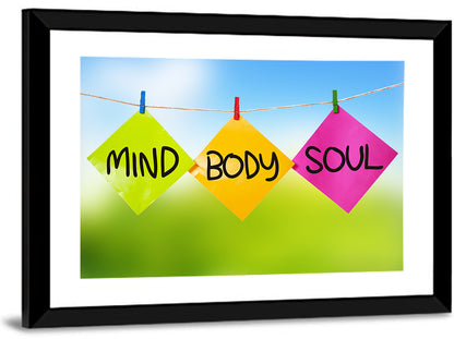 Mind Body Soul Paper Trio Wall Art