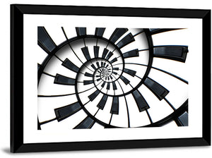 Spiral Piano Keyboard Wall Art