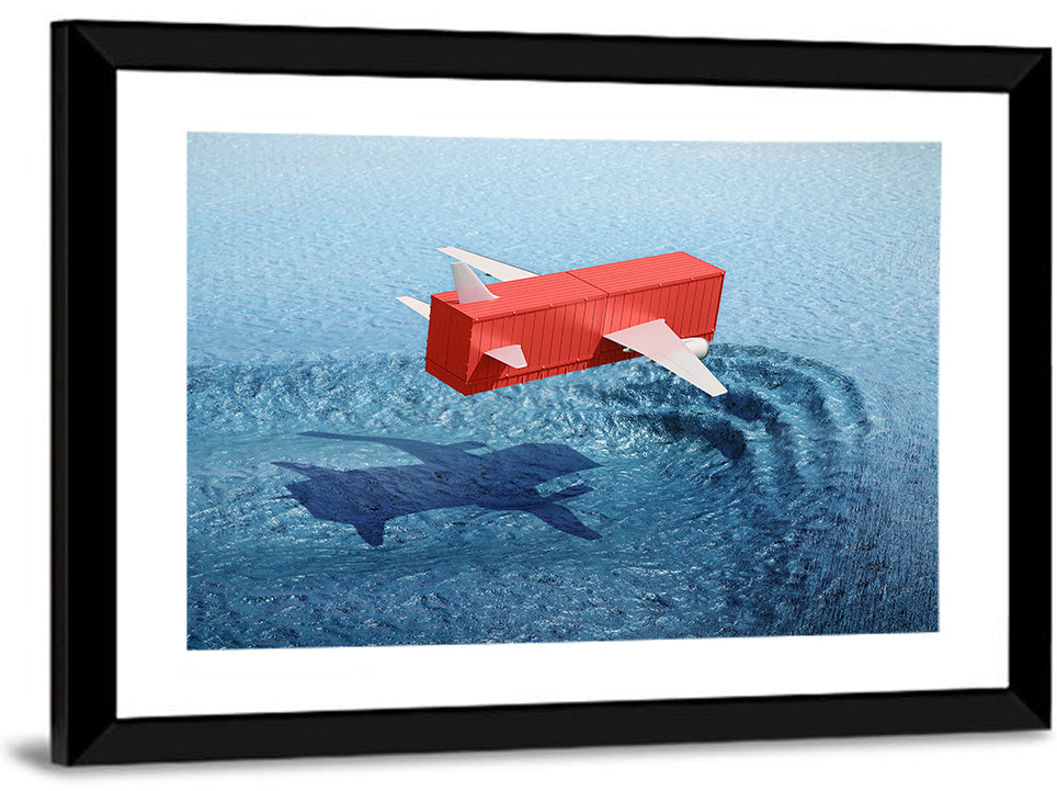Flying Shipping Container Wall Art